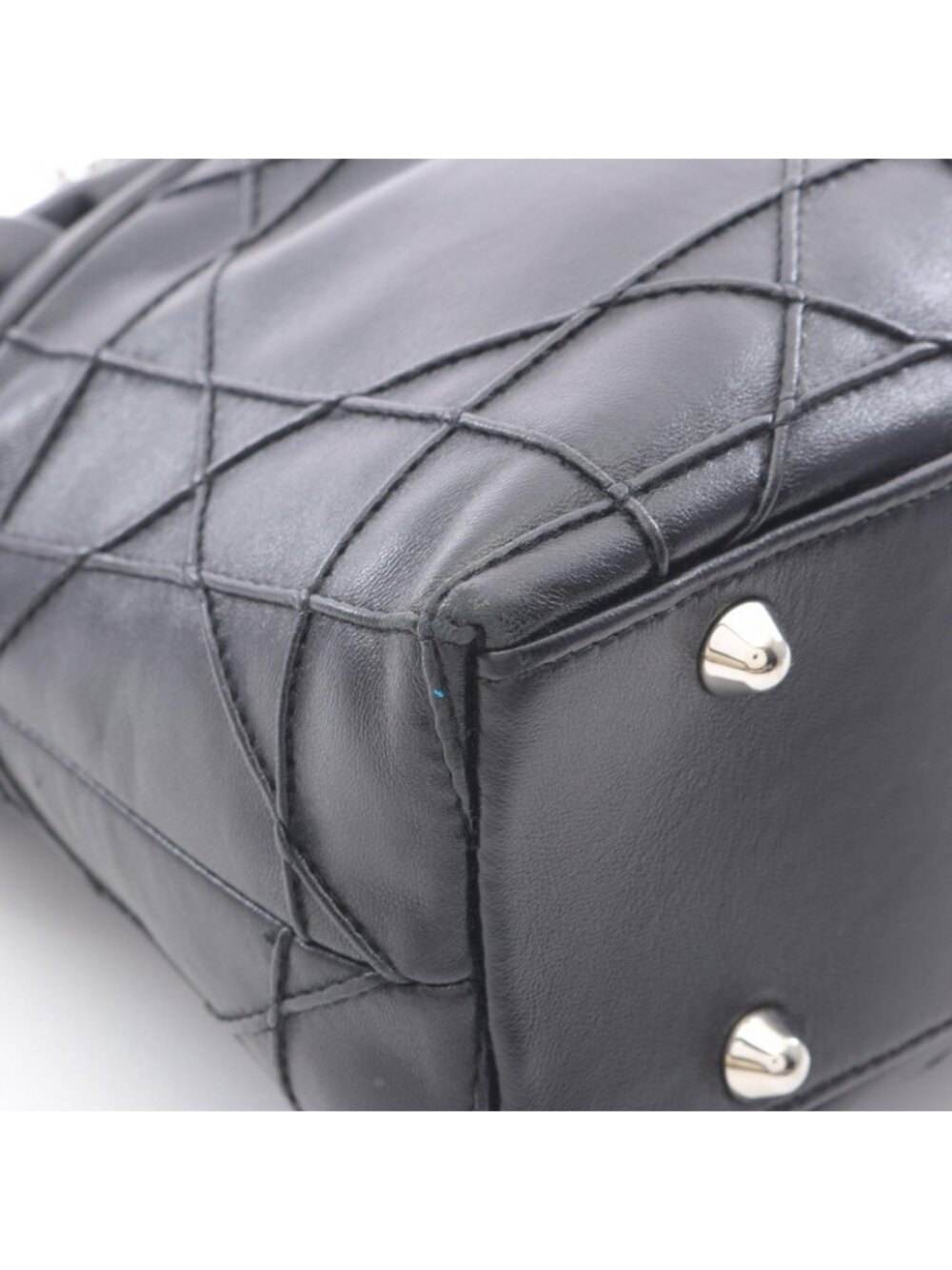 Dior Dio Tote Black Leather Granville Che - Picture 9 of 13
